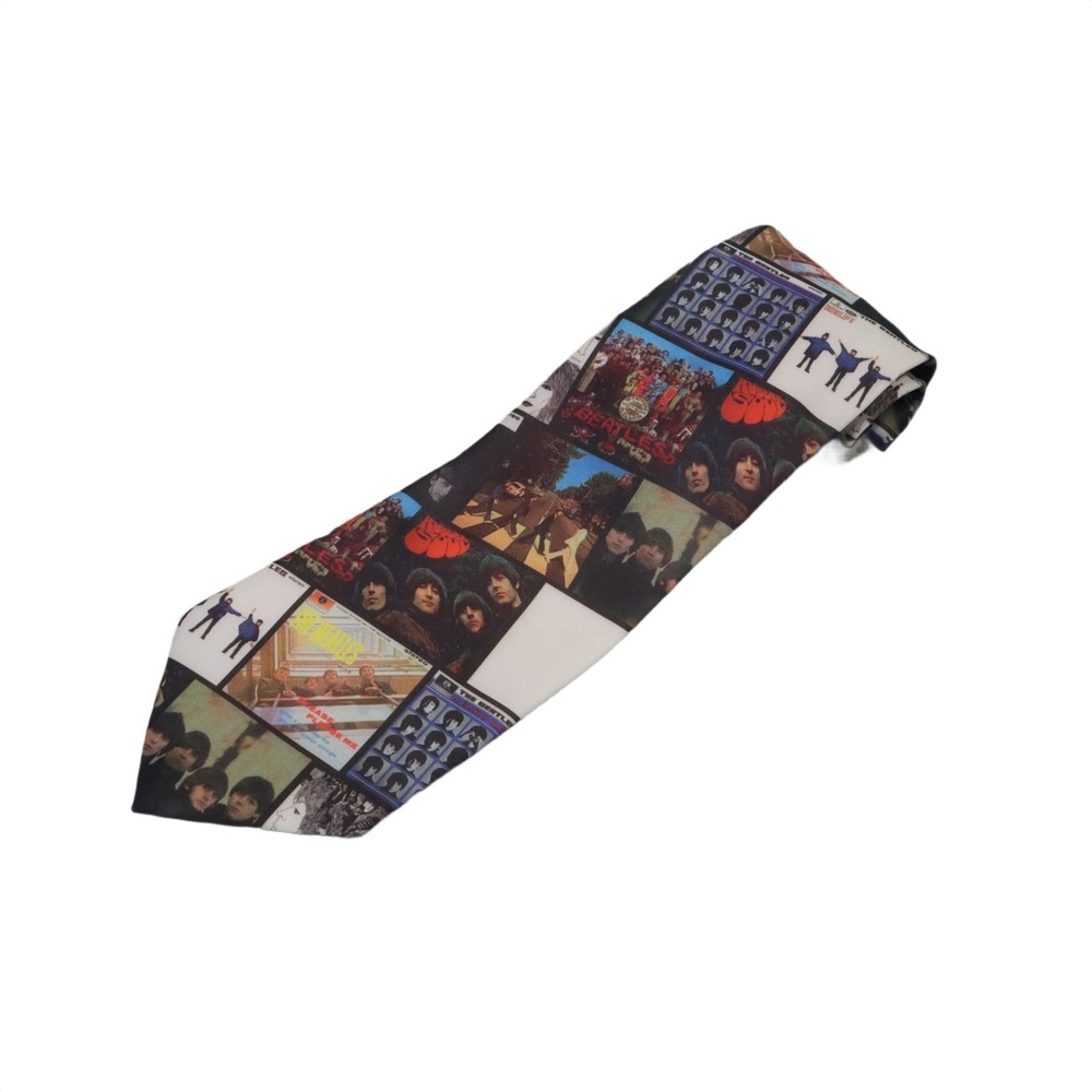 The Beatles WallyWear Album Covers Tie All Over Print 57"‎ 1996 Vintage